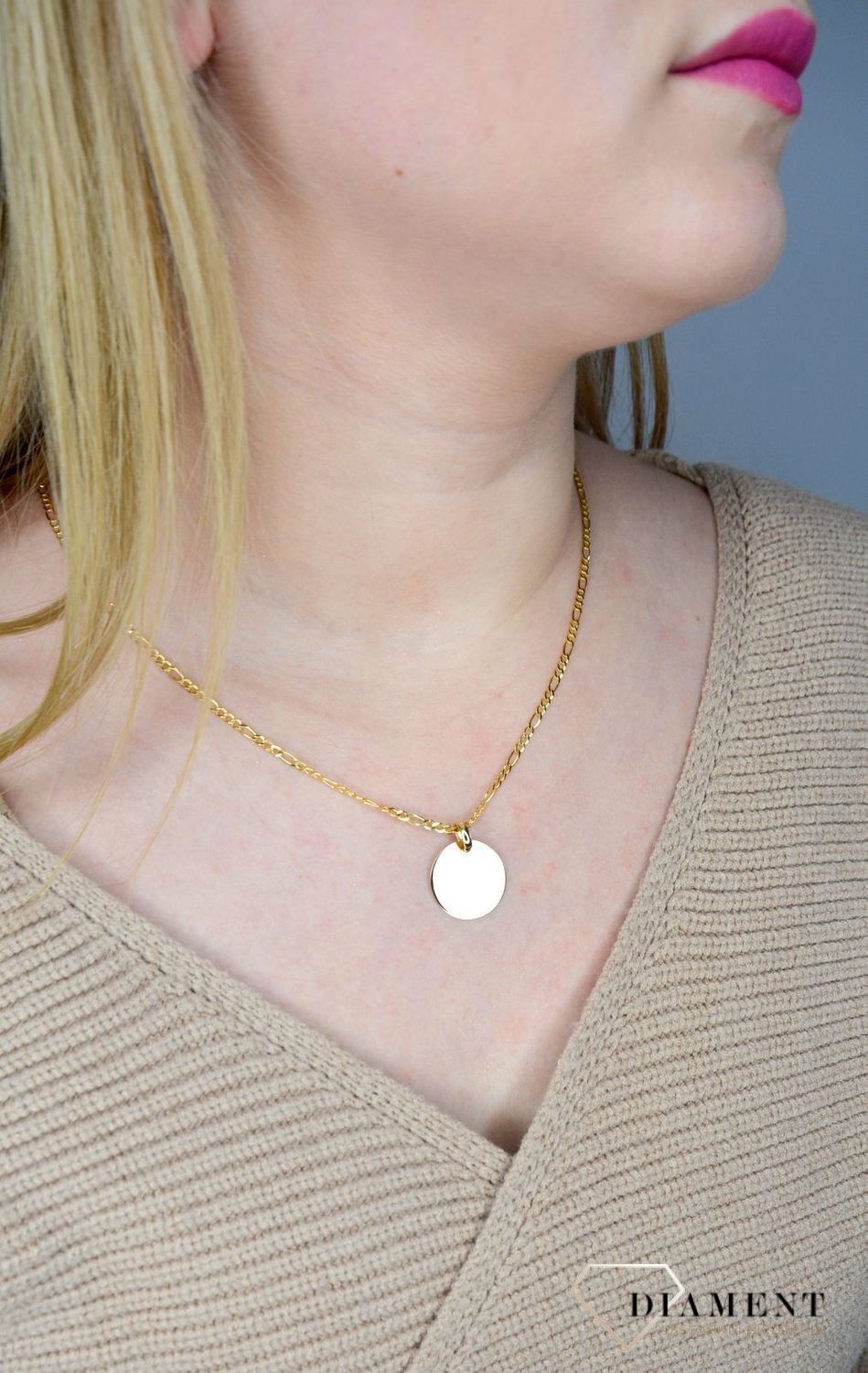 Złoty łańcuszek 333 figaro 2,5 mm DIA-LAN-1469-333 2,5mm.jpg